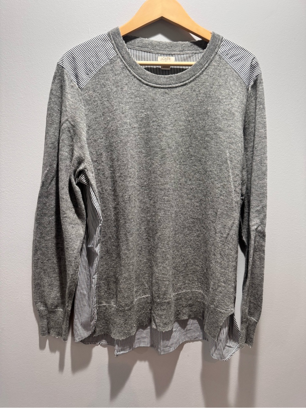 Women's Layered-Style Grey Sweater
